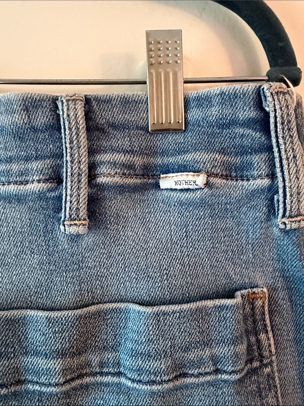 MOTHER High-Rise Straight Jeans in Light Blue - Picture 6 of 6